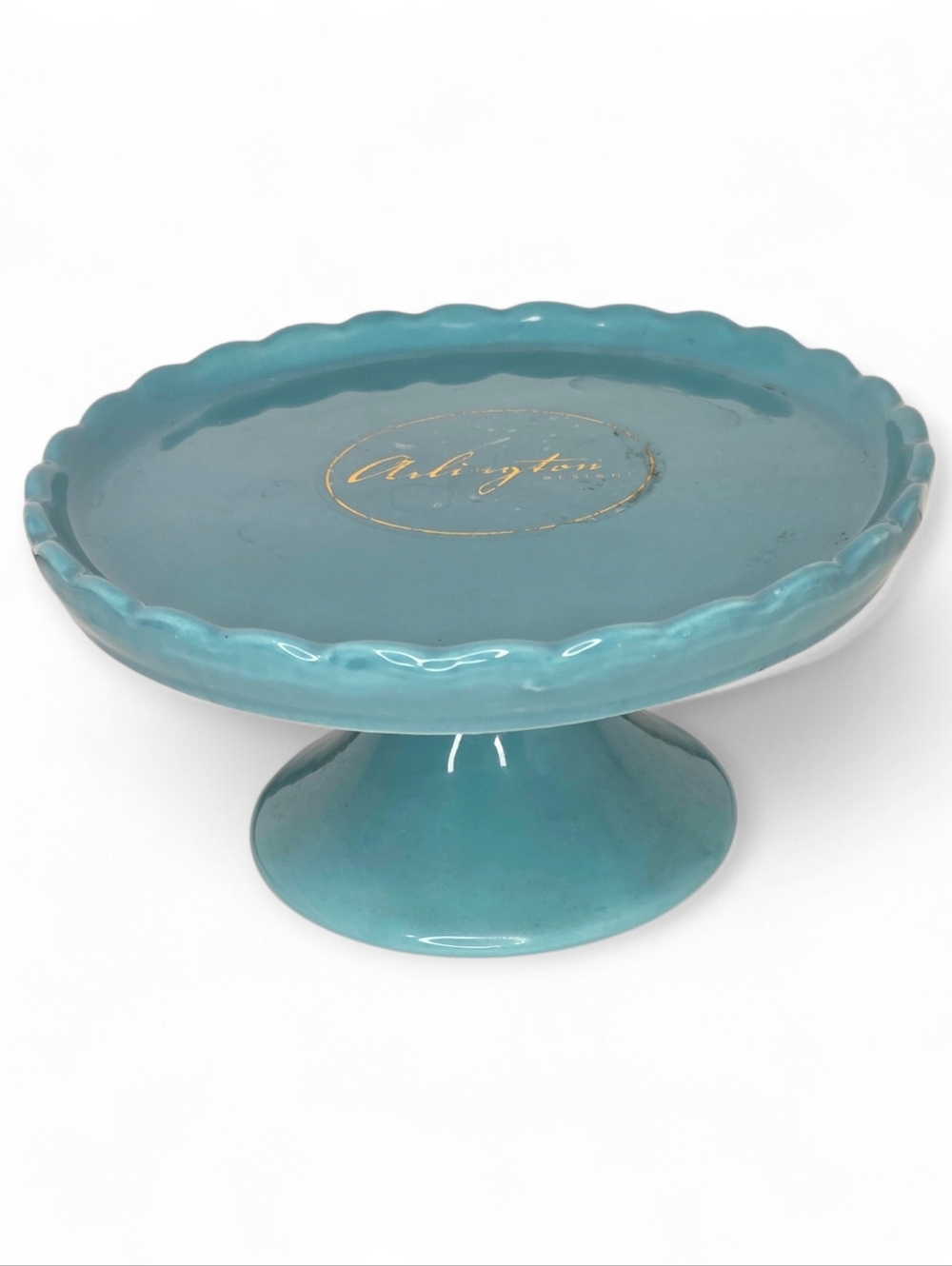 Blue Ceramic Dessert Cake Stand Tray Spring Easter Pastel